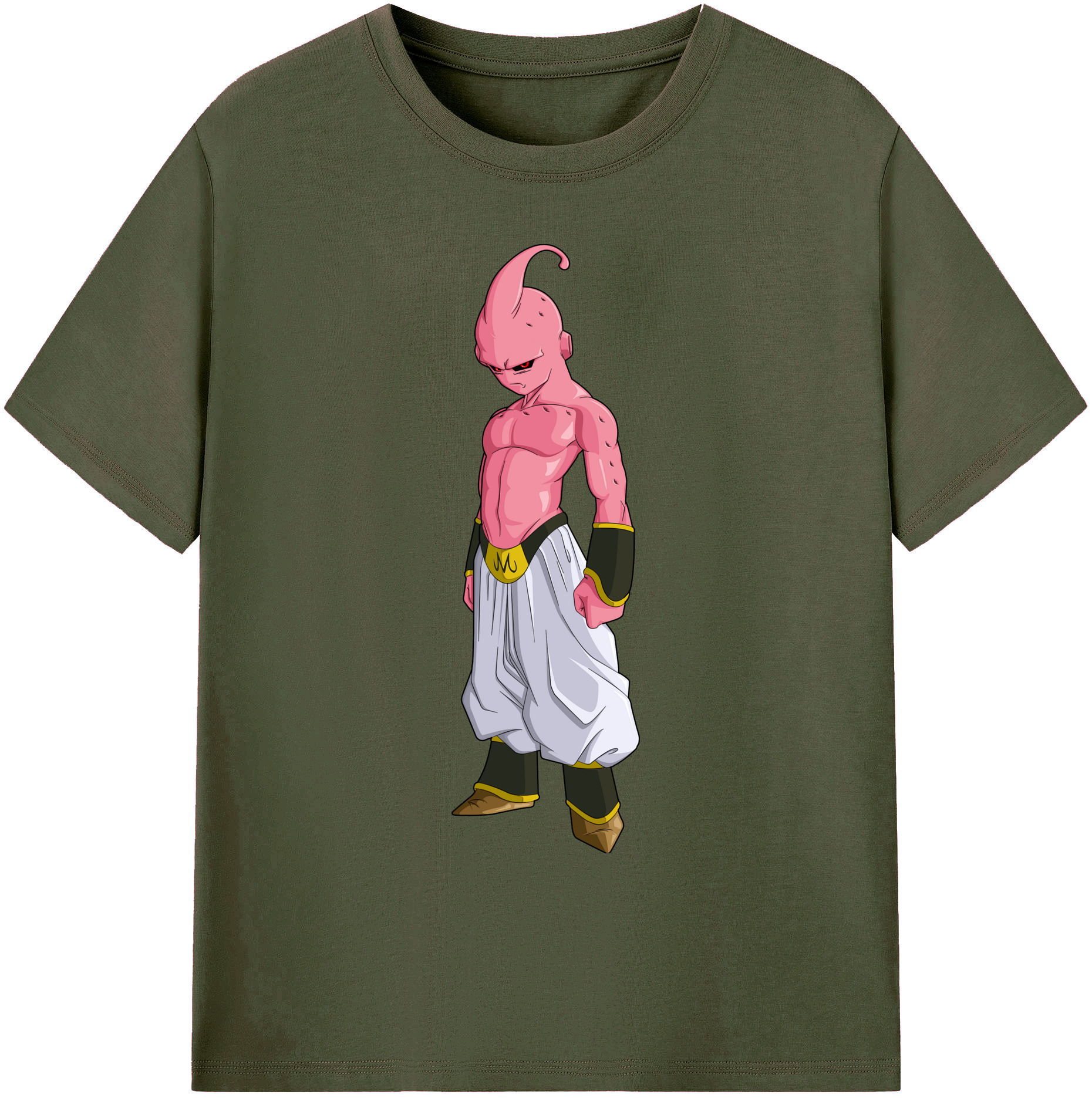 （画像用） ドラゴンボール 魔人ブウ DRAGON BALL Majin Buu 綿100％ メンズ半袖Tシャツ｜肌触りやわらか＆通気性